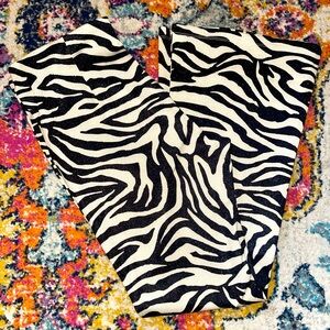 Zebra print flare pant